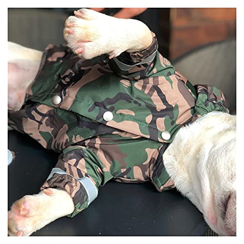 SDLSH Hundebekleidung für Haustiere Camouflage-Regenmantelkleidung,für kleine Hunde Windbreaker,der Outdoor-Kostüme regnet Bequemes, leicht zu tragendes Gehen (Color : 1, Größe : XL) von SDLSH