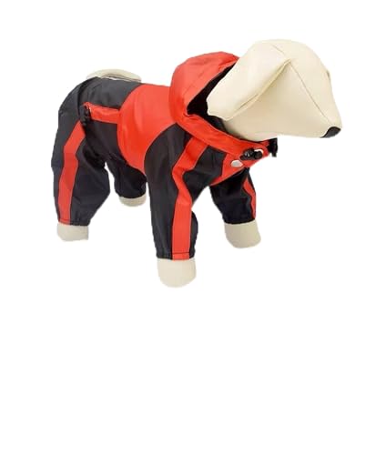 SDLSH Hundebekleidung für Haustiere Dog Raincoat Overall,Haustierkleidung,für kleine mittelgroße große Hunde Regenmantel im Freien Bequemes, leicht zu tragendes Gehen (Color : Red, Größe : L-XL) von SDLSH