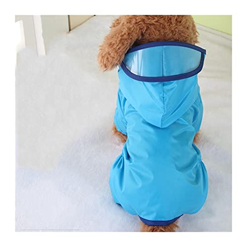 SDLSH Hundebekleidung für Haustiere Haustierhund-Regenmäntel,für kleine Hunde Poncho-Welpen-Regenjacke Bequemes, leicht zu tragendes Gehen (Color : Blue, Größe : XXL) von SDLSH