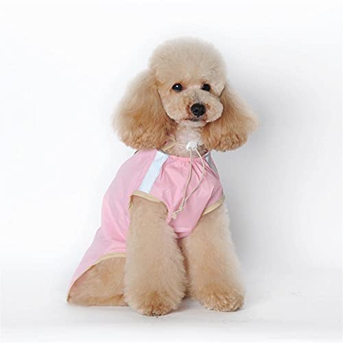 SDLSH Hundebekleidung für Haustiere Haustierhund Regenmantel,Hund Hoodiejacke,Kleiner Hund Regenmantel Bequemes, leicht zu tragendes Gehen (Color : Pink, Größe : 4XL) von SDLSH