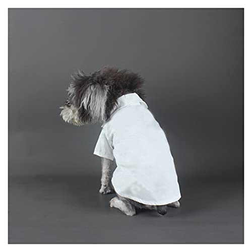 SDLSH Hundebekleidung für Haustiere Haustierhundhemd Kleidung,Mantelkostüme,kleine mittelgroße Welpenhunde Kleidung Bequemes, leicht zu tragendes Gehen (Color : White, Größe : M) von SDLSH