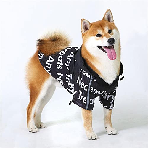 SDLSH Hundebekleidung für Haustiere Hund,Outdoorjacke,Regenmantelmantel,kleine mittelgroße große Hunde Bequemes, leicht zu tragendes Gehen (Color : Blue, Größe : 4XL) von SDLSH