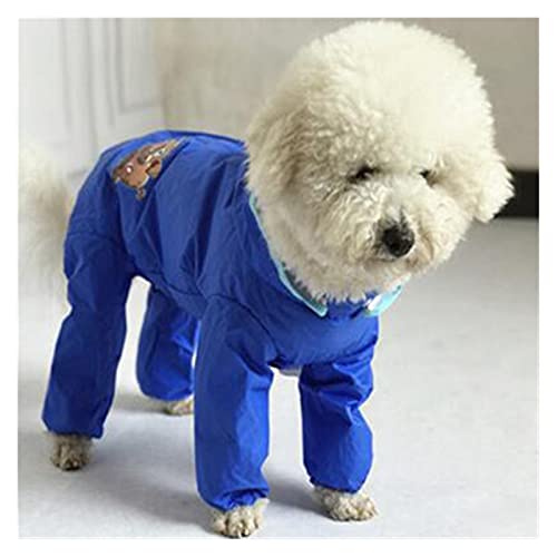 SDLSH Hundebekleidung für Haustiere Hund,Regenmantel-Overall-Overall-Mantel,Abnehmbarer Kapuze-Regen,für kleine mittlere Hunde Bequemes, leicht zu tragendes Gehen (Color : 1, Größe : 19) von SDLSH