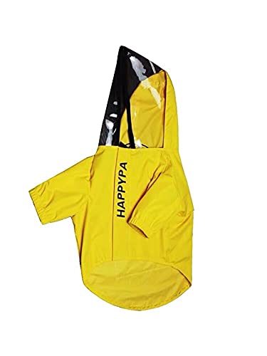 SDLSH Hundebekleidung für Haustiere Hund Pet Rain Mantel Kleidung, Welpenjacke, kleine mittelgroße Hunde Bequemes, leicht zu tragendes Gehen (Color : Yellow, Größe : XXL) von SDLSH