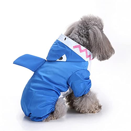 SDLSH Hundebekleidung für Haustiere Hund Regenmantel,Cartoon-Hundekleidung,niedliches kleines Hund-Kostüm,Haustiermantel Bequemes, leicht zu tragendes Gehen (Color : Blue, Größe : XL) von SDLSH