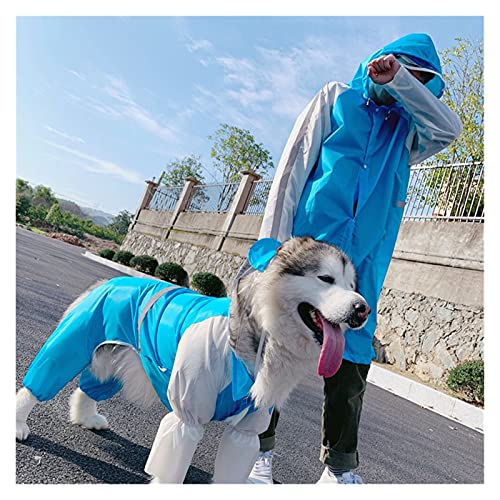 SDLSH Hundebekleidung für Haustiere Hund Regenmantel für Hunde Kleidung,Haustier Cosplay Kostüm,Outdoor Family Große Hunde Regenmantel Bequemes, leicht zu tragendes Gehen von SDLSH