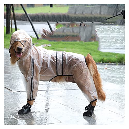 SDLSH Hundebekleidung für Haustiere Hund Riancoat Jumpsuit,Regenmantel für Hunde Pet Cloak Bequemes, leicht zu tragendes Gehen (Color : Without Tail, Größe : 3XL) von SDLSH
