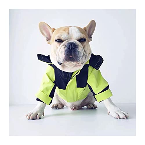 SDLSH Hundebekleidung für Haustiere Hunde Kleidung Haustierhund,Hoodie Mantel,Mode Windjacke für Kleines Medium Bequemes, leicht zu tragendes Gehen (Color : Yellow, Größe : L) von SDLSH