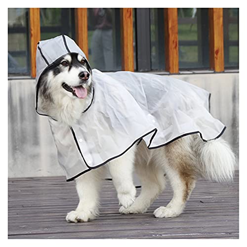 SDLSH Hundebekleidung für Haustiere Hundekleidung für Haustiere Regenbekleidung,Mode Hund Regenmantel,Fester großer Hunde Regenmantel Bequemes, leicht zu tragendes Gehen (Color : White, Größe : 8) von SDLSH