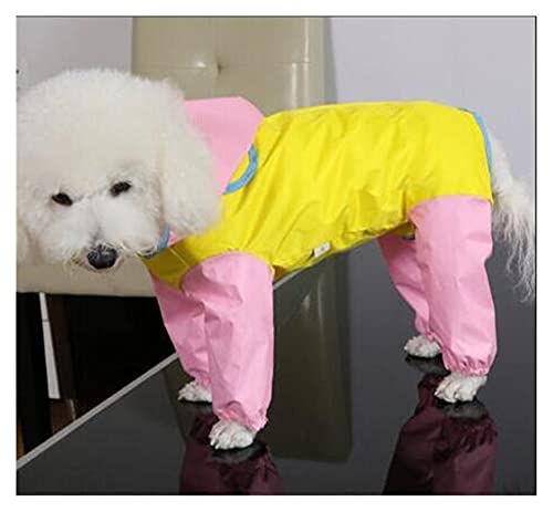 SDLSH Hundebekleidung für Haustiere Mit Kapuze Regenmantel,Haustierhund Regenmantel,Outdoor für kleine mittelgroße Hunde Jumpsuits Overalls Cloak Bequemes, leicht zu tragendes Gehen von SDLSH