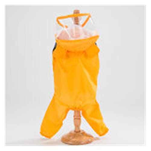 SDLSH Hundebekleidung für Haustiere Mit Kapuze Regenmantel,Regenmantel für großen Hund,Sommer Raincoat Pet Produkt Bequemes, leicht zu tragendes Gehen (Color : Yellow, Größe : 3XL) von SDLSH