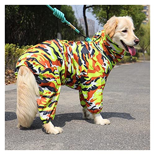 SDLSH Hundebekleidung für Haustiere Outdoor-Haustierkleidung, große Hunde-Regenmantel-Kleidung, Regen-Overall für große mittelgroße kleine Hunde Bequemes, leicht zu tragendes Gehen von SDLSH