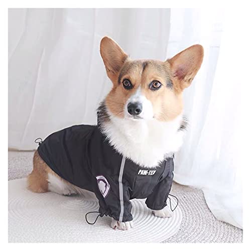 SDLSH Hundebekleidung für Haustiere Outdoor Jacket Regenmantel,Winter warm Windjacke,Kleidung Pet Mantel für kleine mittelgroße Hunde Bequemes, leicht zu tragendes Gehen (Color : Black, Größe : 3XL) von SDLSH