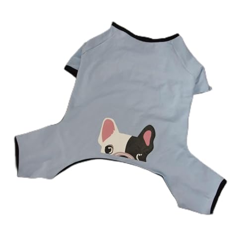 SDLSH Hundebekleidung für Haustiere Pyjamas Mode Haustier,Hund 4 Beine,warme Kleidung für kleine mittelgroße Welpenhunde Kleidung Bequemes, leicht zu tragendes Gehen (Color : Blue, Größe : M) von SDLSH