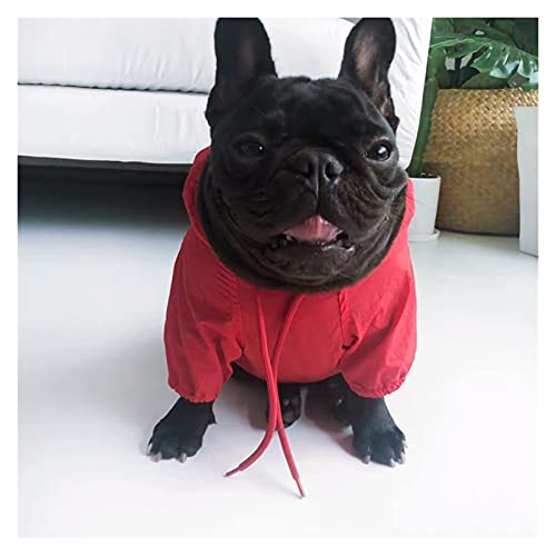 SDLSH Hundebekleidung für Haustiere Sonnenschutzer Kleidung Hundejacke Regenmantel,Kleine Hunde Kleidung Bequemes, leicht zu tragendes Gehen (Color : Red, Größe : 3XL) von SDLSH