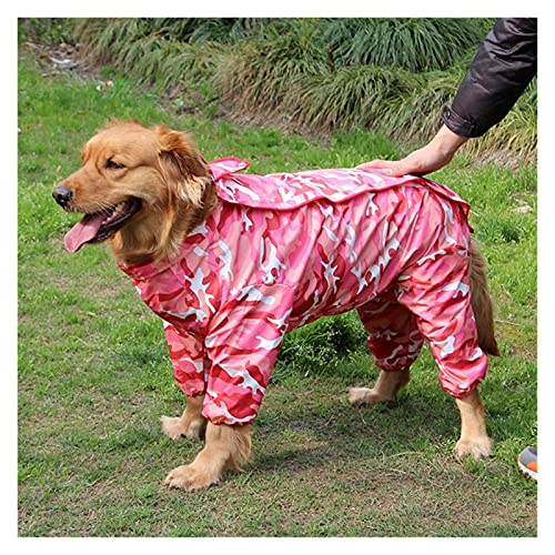 SDLSH Hundebekleidung für Haustiere Tarnhund-Regenmantel für Hundekleidung,große Haustiere Regenmantel,Haustierhunde Mantel Bequemes, leicht zu tragendes Gehen (Color : Camouflage Powder, Größe : 24) von SDLSH