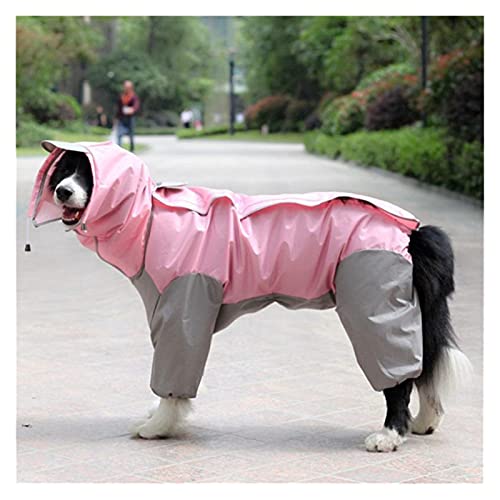 SDLSH Hundebekleidung für Haustiere Tarnhund-Regenmantel für Hundekleidung,große Haustiere Regenmantel,Haustierhunde Mantel Bequemes, leicht zu tragendes Gehen (Color : Pink, Größe : 14) von SDLSH
