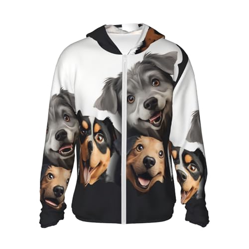 Herren LSF 50+ Sonnenschutz Hoodie Lustige Welpen Hunde Langarm Sonnenhemden Durchgehender Reißverschluss Leichte Angeljacke Schwarz XXL Herren LSF 50+ Sonnenschutz Hoodie Lustige Welpen Hunde Langarm Sonnenhemden Durchgehender Reißverschluss Leichte Angeljacke Schwarz XXL von SDTYKHJ