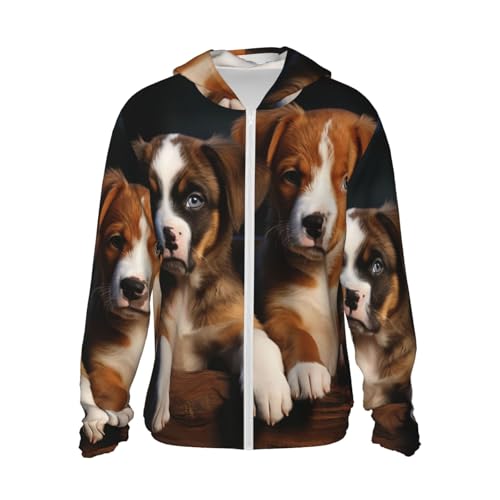 Herren UPF 50+ Sonnenschutz Hoodie Welpen Hunde Haustiere Tiere Langarm Sonnenhemden durchgehender Reißverschluss Leichte Angeljacke Schwarz XL Herren UPF 50+ Sonnenschutz Hoodie Welpen Hunde Haustiere Tiere Langarm Sonnenhemden durchgehender Reißverschluss Leichte Angeljacke Schwarz XL von SDTYKHJ