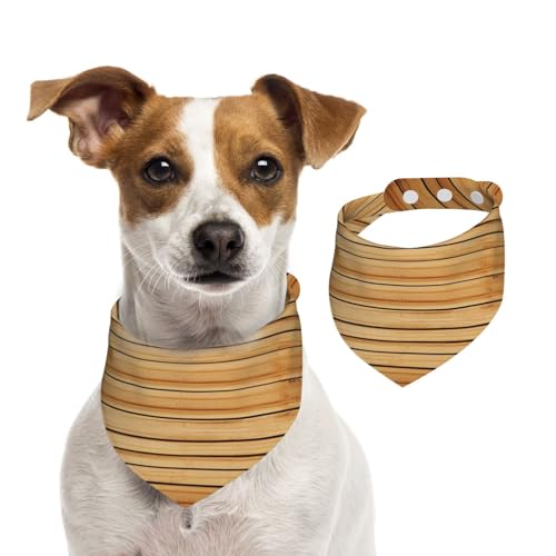 Hunde-Bandana, Brettstruktur, Haustier-Schal, verstellbar, waschbar, doppelseitig, Haustier-Halstuch, Baumwolle, Dreieck-Lätzchen, Hunde-Schals, Katzenschals für Welpen, Kostüm-Zubehör, Größe S von SDTYKHJ