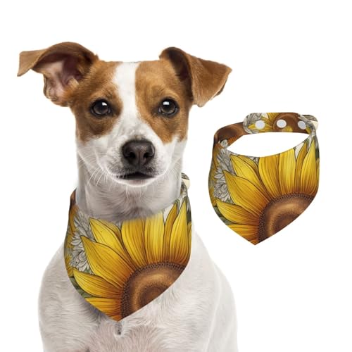 Hundehalstuch, Bienen, Sonnenblumen, Gänseblümchen, Rose, Haustier-Schal, verstellbar, waschbar, doppelseitig, Haustier-Halstuch, Baumwolle, Dreieck-Lätzchen, Hundeschals, Katzenschals für Welpen Hundehalstuch, Bienen, Sonnenblumen, Gänseblümchen, Rose, Haustier-Schal, verstellbar, waschbar, doppelseitig, Haustier-Halstuch, Baumwolle, Dreieck-Lätzchen, Hundeschals, Katzenschals für Welpen von SDTYKHJ