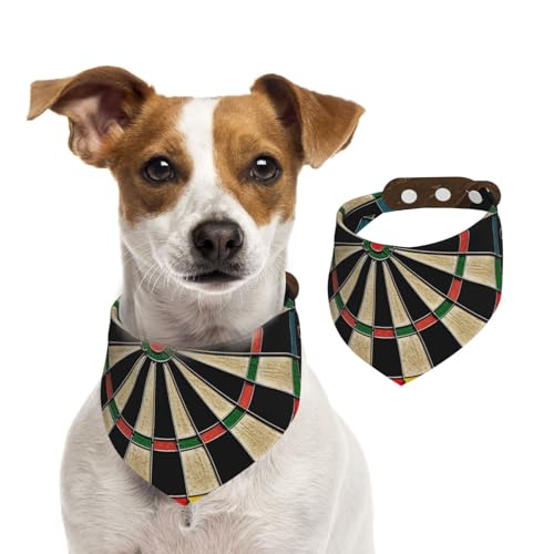 Hundehalstuch, Dartscheibe, Haustier-Schal, verstellbar, waschbar, doppelseitig, Haustier-Halstuch, Baumwolle, Dreieck-Lätzchen, Hunde-Schals, Katzenschals für Welpen, Kostüm-Zubehör, klein Hundehalstuch, Dartscheibe, Haustier-Schal, verstellbar, waschbar, doppelseitig, Haustier-Halstuch, Baumwolle, Dreieck-Lätzchen, Hunde-Schals, Katzenschals für Welpen, Kostüm-Zubehör, klein von SDTYKHJ