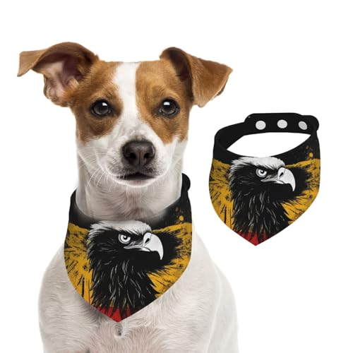 Hundehalstuch, Deutschland-Flagge, Adler, Haustier-Schal, verstellbar, waschbar, doppelseitig, Haustier-Halstuch, Baumwolle, Dreieck-Lätzchen, Hunde-Schals, Katzen, Schals für Welpen, Kostüm-Zubehör Hundehalstuch, Deutschland-Flagge, Adler, Haustier-Schal, verstellbar, waschbar, doppelseitig, Haustier-Halstuch, Baumwolle, Dreieck-Lätzchen, Hunde-Schals, Katzen, Schals für Welpen, Kostüm-Zubehör von SDTYKHJ