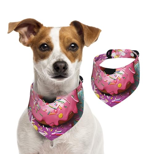 Hundehalstuch, Donut-Haustier-Schal, verstellbar, waschbar, doppelseitig, Haustier-Halstuch, Baumwolle, Dreieck-Lätzchen, Hunde-Schals, Katzenschals für Welpen, Kostüm-Zubehör, Größe M Hundehalstuch, Donut-Haustier-Schal, verstellbar, waschbar, doppelseitig, Haustier-Halstuch, Baumwolle, Dreieck-Lätzchen, Hunde-Schals, Katzenschals für Welpen, Kostüm-Zubehör, Größe M von SDTYKHJ