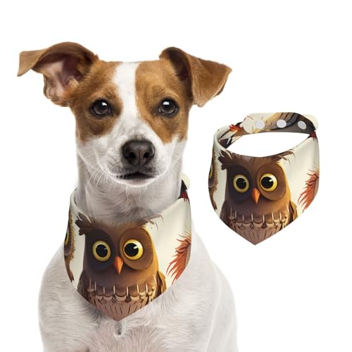Hundehalstuch, Eulen, Vögel, Haustier-Schal, verstellbar, waschbar, doppelseitig, Haustier-Halstuch, Baumwolle, Dreieck-Lätzchen, Hunde-Schals, Katzenschals für Welpen, Kostüm-Zubehör, Größe L Hundehalstuch, Eulen, Vögel, Haustier-Schal, verstellbar, waschbar, doppelseitig, Haustier-Halstuch, Baumwolle, Dreieck-Lätzchen, Hunde-Schals, Katzenschals für Welpen, Kostüm-Zubehör, Größe L von SDTYKHJ