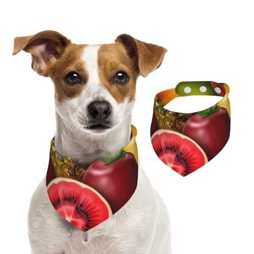 Hundehalstuch, Frisch, saftige Früchte, Haustier-Schal, verstellbar, waschbar, doppelseitig, Haustier-Halstuch, Baumwolle, Dreieck-Lätzchen, Hunde-Schals, Katzen, Schals für Welpen, Kostüm, Zubehör Hundehalstuch, Frisch, saftige Früchte, Haustier-Schal, verstellbar, waschbar, doppelseitig, Haustier-Halstuch, Baumwolle, Dreieck-Lätzchen, Hunde-Schals, Katzen, Schals für Welpen, Kostüm, Zubehör von SDTYKHJ