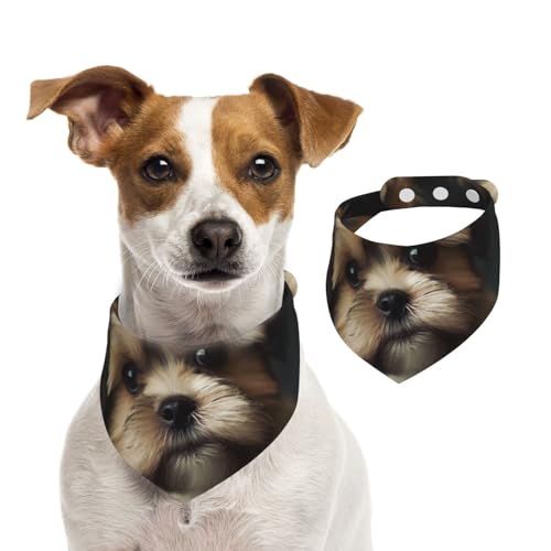 Hundehalstuch, Halstuch, verstellbar, waschbar, doppelseitig, Baumwolle, Dreieckslätzchen, Hunde-Schals, Katzenschals für Welpen, Kostüm, Zubehör, Größe S von SDTYKHJ