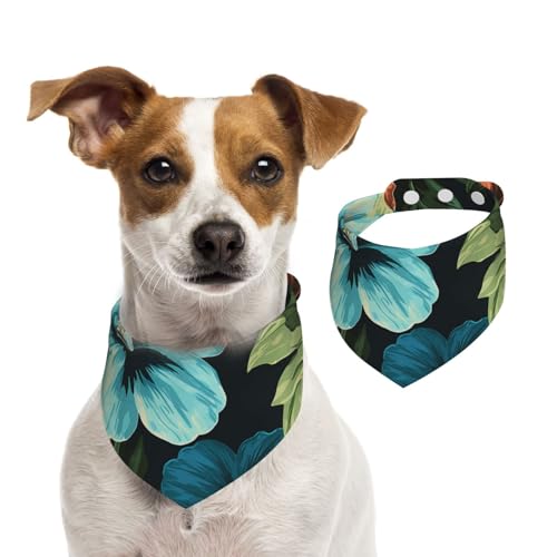 Hundehalstuch, Hibiskus-Blumenmuster, Haustier-Schal, verstellbar, waschbar, doppelseitig, Haustier-Halstuch, Baumwolle, Dreieck-Lätzchen, Hunde-Schals, Katzenschals für Welpen, Kostümzubehör, Größe M Hundehalstuch, Hibiskus-Blumenmuster, Haustier-Schal, verstellbar, waschbar, doppelseitig, Haustier-Halstuch, Baumwolle, Dreieck-Lätzchen, Hunde-Schals, Katzenschals für Welpen, Kostümzubehör, Größe M von SDTYKHJ