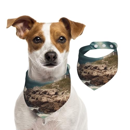 Hundehalstuch, Leuchtturm, Meer, Haustier-Schal, verstellbar, waschbar, doppelseitig, Haustier-Halstuch, Baumwolle, Dreieck-Lätzchen, Hunde-Schals, Katzen, Schals für Welpen, Kostüm, Zubehör, Größe S Hundehalstuch, Leuchtturm, Meer, Haustier-Schal, verstellbar, waschbar, doppelseitig, Haustier-Halstuch, Baumwolle, Dreieck-Lätzchen, Hunde-Schals, Katzen, Schals für Welpen, Kostüm, Zubehör, Größe S von SDTYKHJ