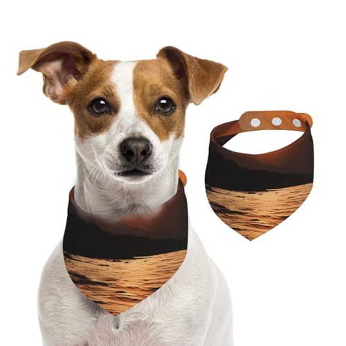 Hundehalstuch, Motiv: Berg und Wasser bei Sonnenuntergang, Haustier-Schal, verstellbar, waschbar, doppelseitig, Haustier-Halstuch, Baumwolle, Dreieck-Lätzchen, Hunde-Schals, Katzenschals für Welpen Hundehalstuch, Motiv: Berg und Wasser bei Sonnenuntergang, Haustier-Schal, verstellbar, waschbar, doppelseitig, Haustier-Halstuch, Baumwolle, Dreieck-Lätzchen, Hunde-Schals, Katzenschals für Welpen von SDTYKHJ