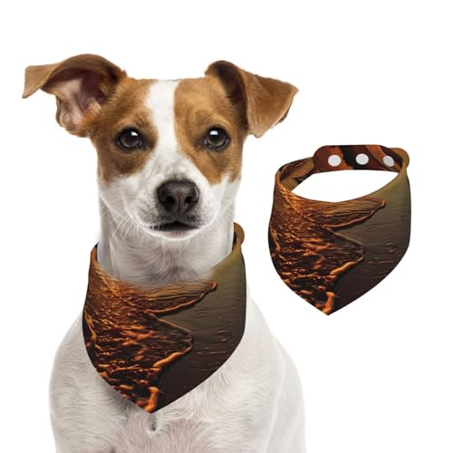 Hundehalstuch, Orange, Sonnenaufgang, Strand, Haustier-Schal, verstellbar, waschbar, doppelseitig, Haustier-Halstuch, Baumwolle, Dreieck-Lätzchen, Hundeschals, Katzenschals für Welpen, Kostüm-Zubehör Hundehalstuch, Orange, Sonnenaufgang, Strand, Haustier-Schal, verstellbar, waschbar, doppelseitig, Haustier-Halstuch, Baumwolle, Dreieck-Lätzchen, Hundeschals, Katzenschals für Welpen, Kostüm-Zubehör von SDTYKHJ
