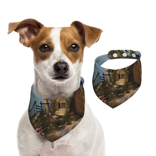 Hundehalstuch, Pilz-/Gartenschal, verstellbar, waschbar, doppelseitig, Haustier-Halstuch, Baumwolle, Dreieck-Lätzchen, Hunde-Schals, Katzenschals für Welpen, Kostüm-Zubehör, klein von SDTYKHJ