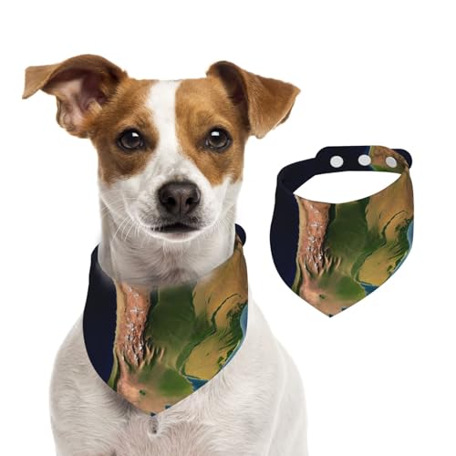 Hundehalstuch, Südamerika, Satellitenbild, Haustier-Schal, verstellbar, waschbar, doppelseitig, Haustier-Halstuch, Baumwolle, Dreieck-Lätzchen, Hunde-Schals, Katzenschals für Welpen, Kostüm, Zubehör Hundehalstuch, Südamerika, Satellitenbild, Haustier-Schal, verstellbar, waschbar, doppelseitig, Haustier-Halstuch, Baumwolle, Dreieck-Lätzchen, Hunde-Schals, Katzenschals für Welpen, Kostüm, Zubehör von SDTYKHJ