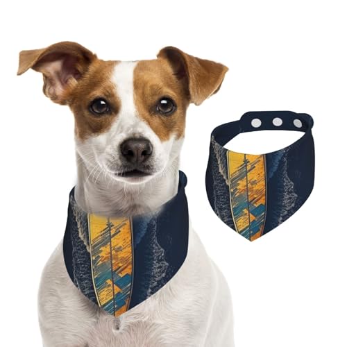 Hundehalstuch, Surfbrett, Haustier-Schal, verstellbar, waschbar, doppelseitig, Haustier-Halstuch, Baumwolle, Dreieck-Lätzchen, Hundeschals, Katzenschals für Welpen, Kostüm, Zubehör, klein Hundehalstuch, Surfbrett, Haustier-Schal, verstellbar, waschbar, doppelseitig, Haustier-Halstuch, Baumwolle, Dreieck-Lätzchen, Hundeschals, Katzenschals für Welpen, Kostüm, Zubehör, klein von SDTYKHJ