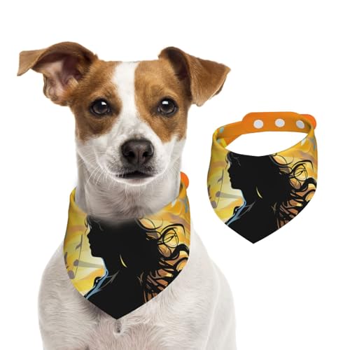Hundehalstuch, Tanzmusik, Haustier-Schal, verstellbar, waschbar, doppelseitig, Haustier-Halstuch, Baumwolle, Dreieck-Lätzchen, Hunde-Schals, Katzenschals für Welpen, Kostüm, Zubehör, klein Hundehalstuch, Tanzmusik, Haustier-Schal, verstellbar, waschbar, doppelseitig, Haustier-Halstuch, Baumwolle, Dreieck-Lätzchen, Hunde-Schals, Katzenschals für Welpen, Kostüm, Zubehör, klein von SDTYKHJ