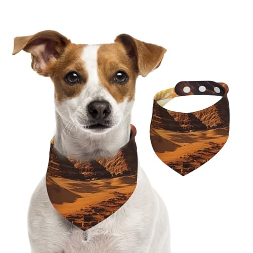 Hundehalstuch, ägyptische Pyramiden, Haustier-Schal, verstellbar, waschbar, doppelseitig, Haustier-Halstuch, Baumwolle, Dreieck-Lätzchen, Hunde-Schals, Katzenschals für Welpen, Kostüm-Zubehör, Größe L Hundehalstuch, ägyptische Pyramiden, Haustier-Schal, verstellbar, waschbar, doppelseitig, Haustier-Halstuch, Baumwolle, Dreieck-Lätzchen, Hunde-Schals, Katzenschals für Welpen, Kostüm-Zubehör, Größe L von SDTYKHJ