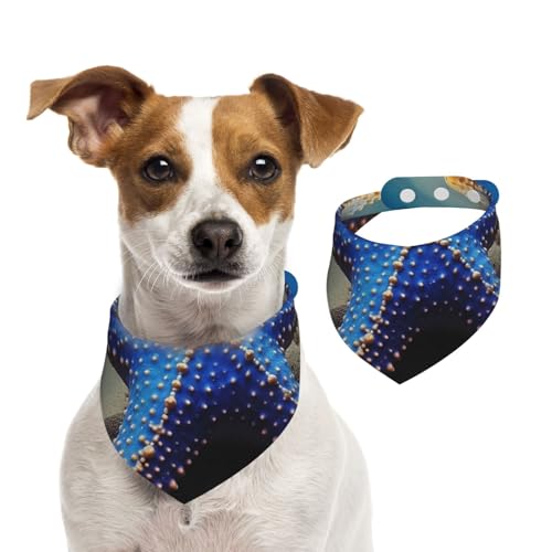 Hundehalstuch, blaues Meer, Haustier-Schal, verstellbar, waschbar, doppelseitig, Haustier-Halstuch, Baumwolle, Dreieck-Lätzchen, Hunde-Schals, Katzenschals für Welpen, Kostüm-Zubehör, Größe M Hundehalstuch, blaues Meer, Haustier-Schal, verstellbar, waschbar, doppelseitig, Haustier-Halstuch, Baumwolle, Dreieck-Lätzchen, Hunde-Schals, Katzenschals für Welpen, Kostüm-Zubehör, Größe M von SDTYKHJ