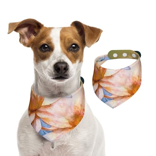Hundehalstuch, fliegende Libellen, Lilien, Blume, Haustier-Schal, verstellbar, waschbar, doppelseitig, Haustier-Halstuch, Baumwolle, Dreieck-Lätzchen, Hundeschals, Katzenschals für Welpen, Kostüm Hundehalstuch, fliegende Libellen, Lilien, Blume, Haustier-Schal, verstellbar, waschbar, doppelseitig, Haustier-Halstuch, Baumwolle, Dreieck-Lätzchen, Hundeschals, Katzenschals für Welpen, Kostüm von SDTYKHJ