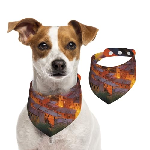 Hundehalstuch, italienischer Sonnenuntergang, verstellbar, waschbar, doppelseitig, Haustier-Halstuch, Baumwolle, Dreieck-Lätzchen, Hunde-Schals, Katzenschals für Welpen, Kostüm-Zubehör, Größe M Hundehalstuch, italienischer Sonnenuntergang, verstellbar, waschbar, doppelseitig, Haustier-Halstuch, Baumwolle, Dreieck-Lätzchen, Hunde-Schals, Katzenschals für Welpen, Kostüm-Zubehör, Größe M von SDTYKHJ