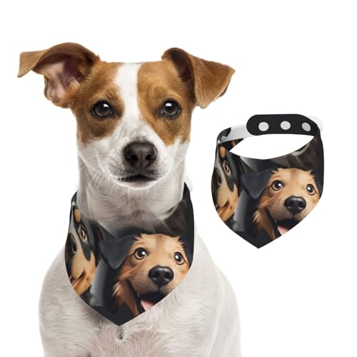 Hundehalstuch, lustig, für Welpen, Hunde, Haustier-Schal, verstellbar, waschbar, doppelseitig, Haustier-Halstuch, Baumwolle, Dreieck-Lätzchen, Hunde-Schals, Katzenschals für Welpen, Kostüm-Zubehör Hundehalstuch, lustig, für Welpen, Hunde, Haustier-Schal, verstellbar, waschbar, doppelseitig, Haustier-Halstuch, Baumwolle, Dreieck-Lätzchen, Hunde-Schals, Katzenschals für Welpen, Kostüm-Zubehör von SDTYKHJ