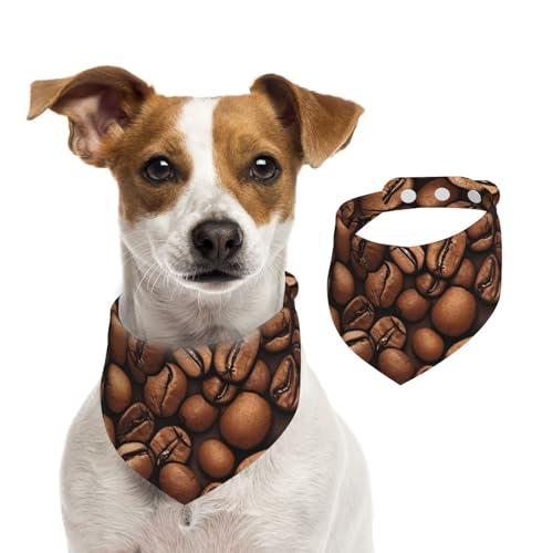 Hundehalstuch, lustig, geröstete Kaffeebohnen, Haustier-Schal, verstellbar, waschbar, doppelseitig, Haustier-Halstuch, Baumwolle, Dreieck-Lätzchen, Hunde-Schals, Katzenschals für Welpen, Kostüm Hundehalstuch, lustig, geröstete Kaffeebohnen, Haustier-Schal, verstellbar, waschbar, doppelseitig, Haustier-Halstuch, Baumwolle, Dreieck-Lätzchen, Hunde-Schals, Katzenschals für Welpen, Kostüm von SDTYKHJ