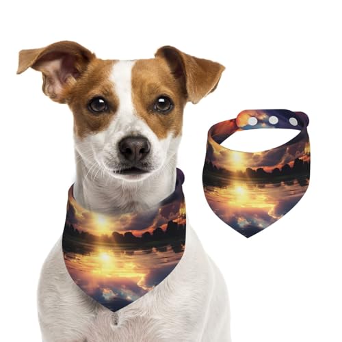 Hundehalstuch, mehrfarbig, himmelfarben, verstellbar, waschbar, doppelseitig, Haustier-Halstuch, Baumwolle, Dreieck-Lätzchen, Hunde-Schal, Katzenschal, für Welpen, Kostüm, Zubehör, Größe M Hundehalstuch, mehrfarbig, himmelfarben, verstellbar, waschbar, doppelseitig, Haustier-Halstuch, Baumwolle, Dreieck-Lätzchen, Hunde-Schal, Katzenschal, für Welpen, Kostüm, Zubehör, Größe M von SDTYKHJ