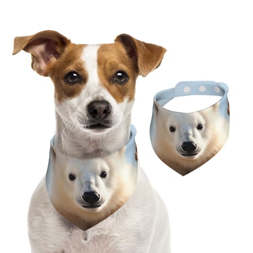 Hundehalstuch, niedlicher Eisbär, Tier, Haustier-Schal, verstellbar, waschbar, doppelseitig, Haustier-Halstuch, Baumwolle, Dreieck-Lätzchen, Hunde-Schals, Katzenschals für Welpen, Kostüm-Zubehör Hundehalstuch, niedlicher Eisbär, Tier, Haustier-Schal, verstellbar, waschbar, doppelseitig, Haustier-Halstuch, Baumwolle, Dreieck-Lätzchen, Hunde-Schals, Katzenschals für Welpen, Kostüm-Zubehör von SDTYKHJ