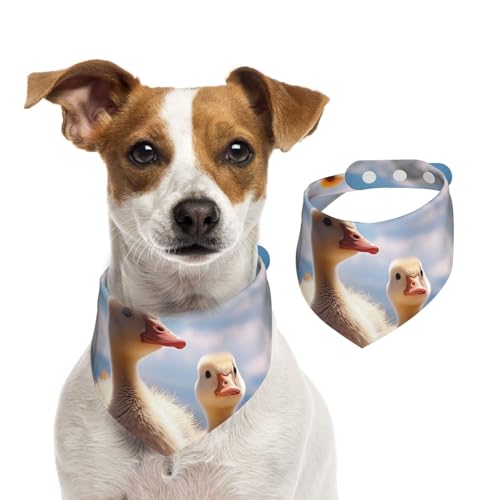 Hundehalstuch, niedliches Gans-Haustier-Schal, verstellbar, waschbar, doppelseitig, Haustier-Halstuch, Baumwolle, Dreieck-Lätzchen, Hunde-Schals, Katzenschals für Welpen, Kostüm-Zubehör, Größe S Hundehalstuch, niedliches Gans-Haustier-Schal, verstellbar, waschbar, doppelseitig, Haustier-Halstuch, Baumwolle, Dreieck-Lätzchen, Hunde-Schals, Katzenschals für Welpen, Kostüm-Zubehör, Größe S von SDTYKHJ