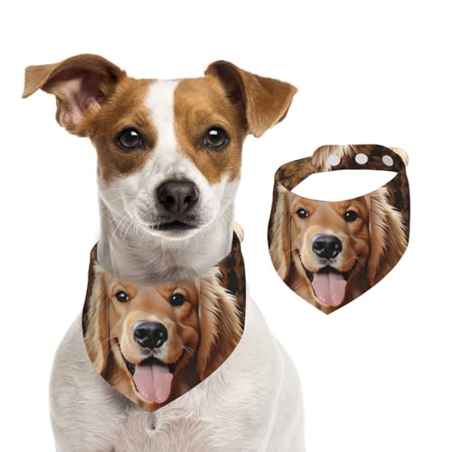 Hundehalstuch, niedliches Golden Retriever, Haustier-Schal, verstellbar, waschbar, doppelseitig, Haustier-Halstuch, Baumwolle, Dreieck-Lätzchen, Hunde-Schals, Katzenschals für Welpen, Kostüm-Zubehör Hundehalstuch, niedliches Golden Retriever, Haustier-Schal, verstellbar, waschbar, doppelseitig, Haustier-Halstuch, Baumwolle, Dreieck-Lätzchen, Hunde-Schals, Katzenschals für Welpen, Kostüm-Zubehör von SDTYKHJ