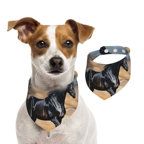 Hundehalstuch, schwarz, arabisches Pferd, Haustier-Schal, verstellbar, waschbar, doppelseitig, Haustier-Halstuch, Baumwolle, Dreieck-Lätzchen, Hunde-Schals, Katzen, Schals für Welpen, Kostüm-Zubehör Hundehalstuch, schwarz, arabisches Pferd, Haustier-Schal, verstellbar, waschbar, doppelseitig, Haustier-Halstuch, Baumwolle, Dreieck-Lätzchen, Hunde-Schals, Katzen, Schals für Welpen, Kostüm-Zubehör von SDTYKHJ
